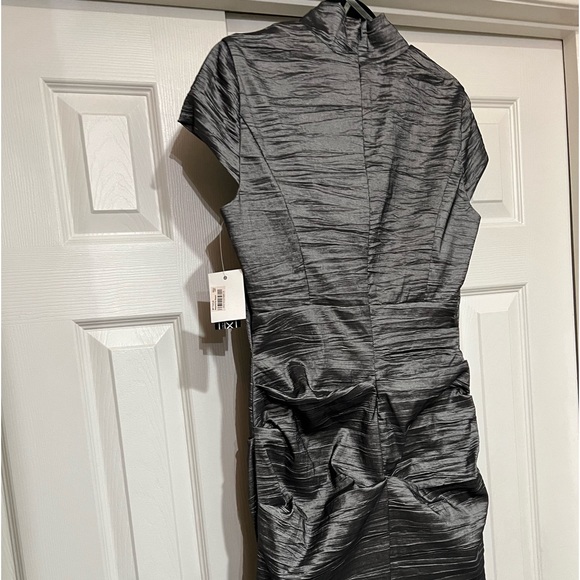 NEW ALEX EVENINGS PORTRAIT COLLAR RUCHED FITTED COCKTAIL DRESS - Picture 5 of 9